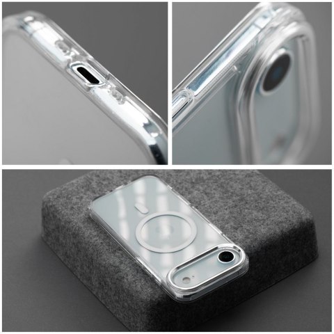 Futerał do iPhone 17 PRO MAX Frame Clear Hybrid Mag Cover zgodny z MagSafe transparentny