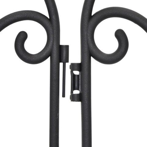 OGRODZENIE OGRODOWE PLASTIKOWE CZARNE 59x33CM 4 PANELE KINZO