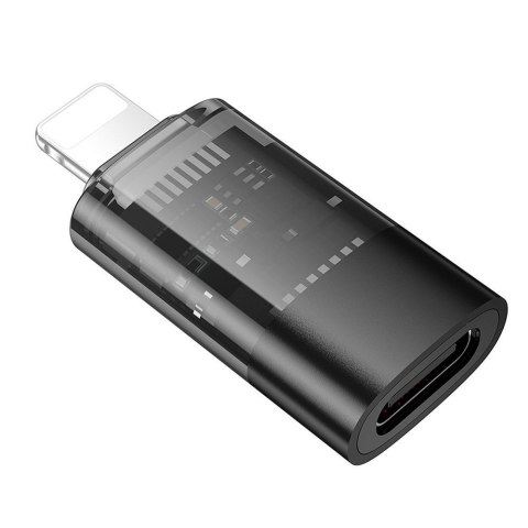 Adapter OTG Lightning do USB C Hoco UA36A transparentny czarny