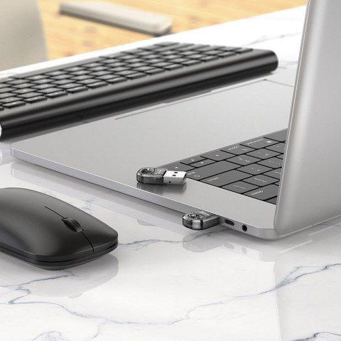 Adapter USB A bluetooth Hoco UA28 transparentny czarny