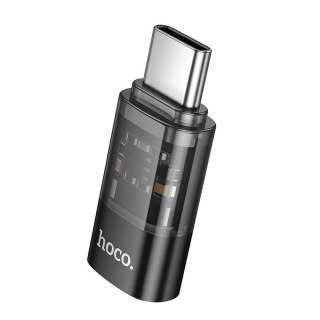 Adapter USB C do Lightning Hoco UA36D transparentny czarny