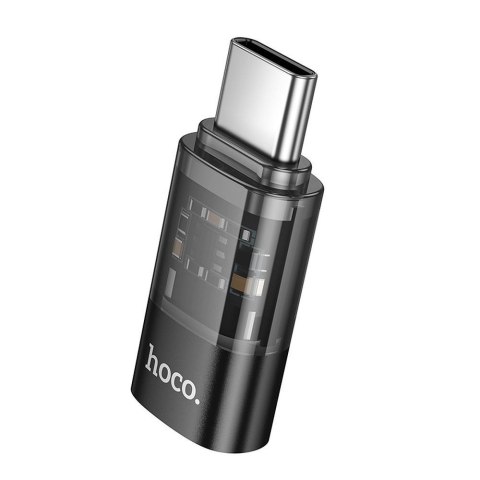 Adapter USB C do Lightning Hoco UA36D transparentny czarny