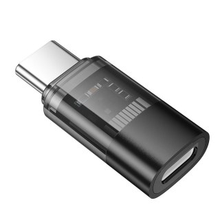 Adapter USB C do Lightning Hoco UA36D transparentny czarny