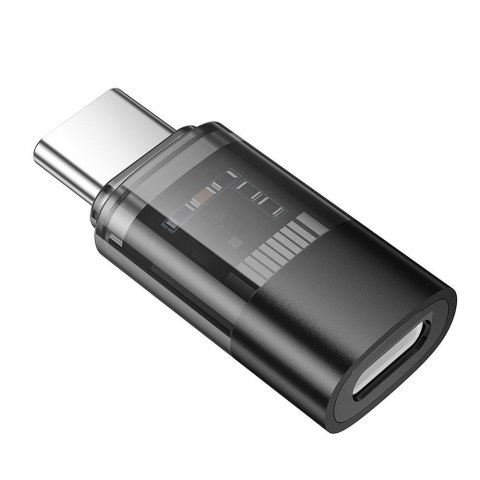 Adapter USB C do Lightning Hoco UA36D transparentny czarny
