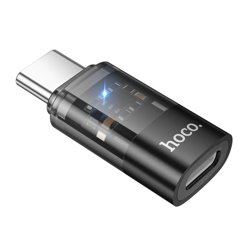 Adapter USB C do Lightning Hoco UA36D transparentny czarny