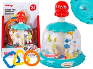 Bączek Kolorowa Karuzela Z Kulkami Ośmiornica Koniki Kucyki + Obręcze