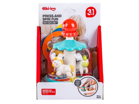 Bączek Kolorowa Karuzela Z Kulkami Ośmiornica Koniki Kucyki + Obręcze