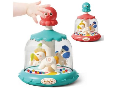 Bączek Kolorowa Karuzela Z Kulkami Ośmiornica Koniki Kucyki + Obręcze