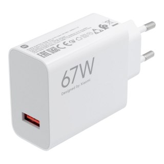 XIAOMI oryginalna ładowarka sieciowa USB A QC3.0 3A 67W MDY-12-EH biała bulk