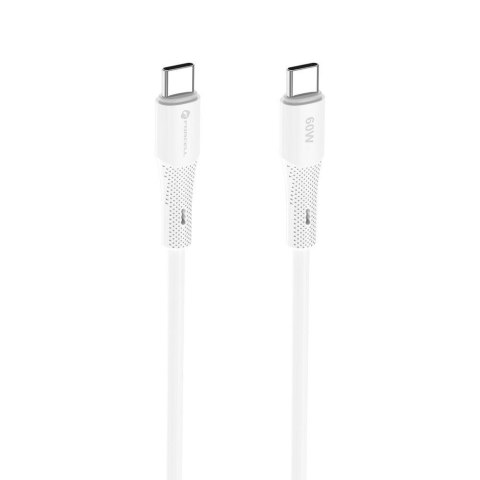 Kabel USB C do USB C Forcell F-Energy QC4.0 PD 3A 60W Silicone 1 m C344 biały