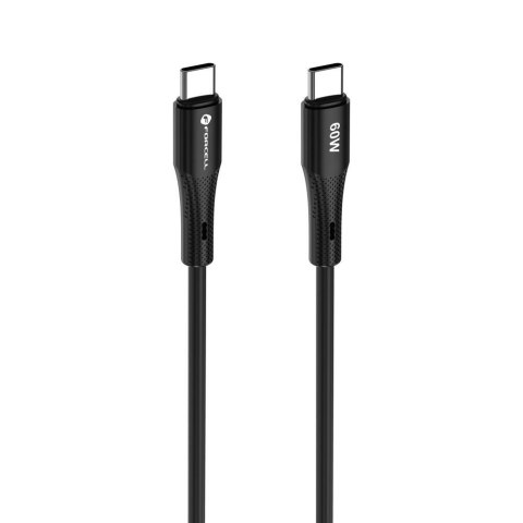 Kabel USB C do USB C Forcell F-Energy QC4.0 PD 3A 60W Silicone 1 m C344 czarny