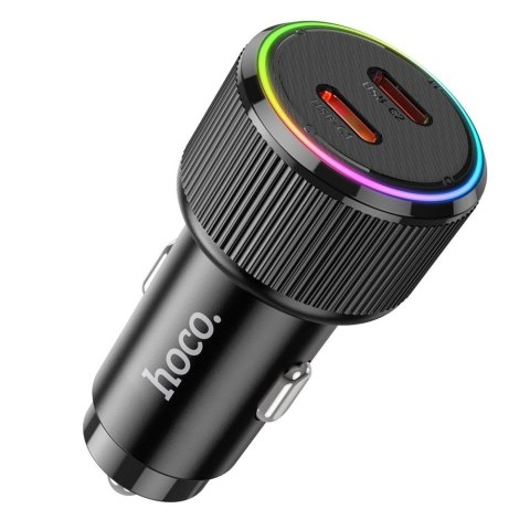 Ładowarka samochodowa Hoco 2 x USB C QC PD 50W NZ14B czarna