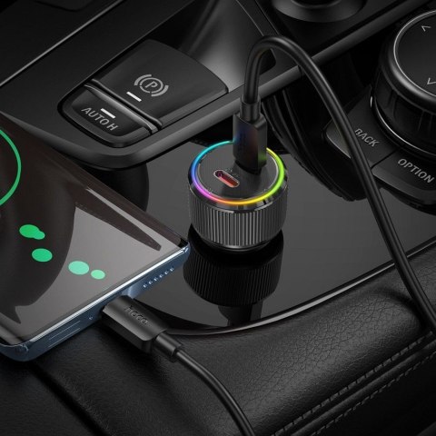 Ładowarka samochodowa Hoco 2 x USB C QC PD 50W NZ14B czarna