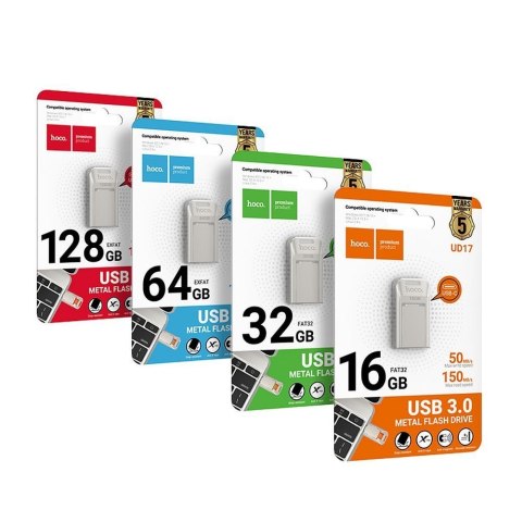 Pendrive 64GB USB 3.0 (USB C) Hoco UD17 nikiel