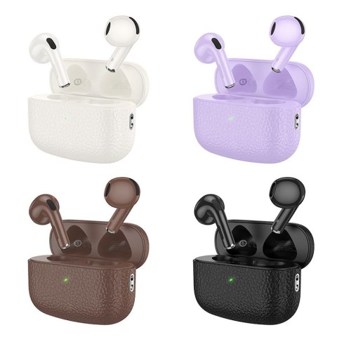 Słuchawki bezprzewodowe douszne Hoco TWS EQ15 fioletowe