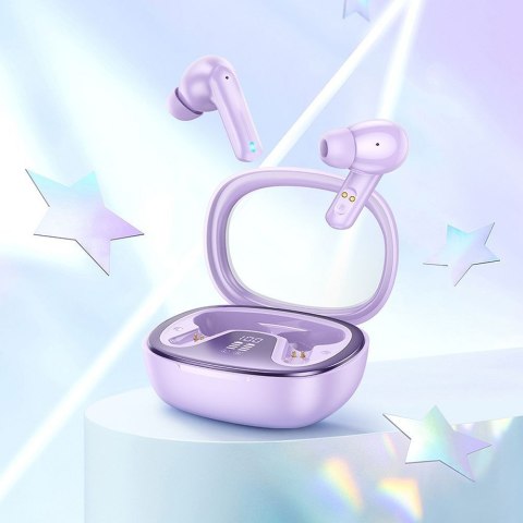 Słuchawki bezprzewodowe douszne Hoco TWS EQ6 fioletowe