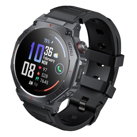 Smartwatch Hoco 1,43" AMOLED GPS z funkcją rozmowy Y37 czarny