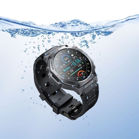Smartwatch Hoco 1,43" AMOLED GPS z funkcją rozmowy Y37 czarny