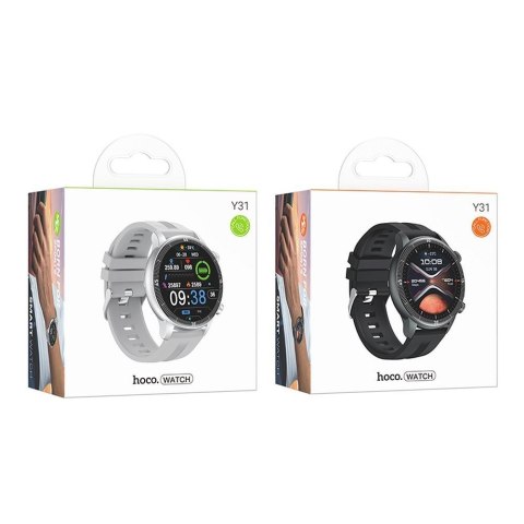 Smartwatch Hoco 1,46" TFT IP67 z funkcją rozmowy Y31 srebrny
