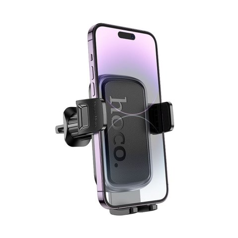 Uchwyt na telefon do samochodu uniwersalny Hoco do kratki H78 czarno szary