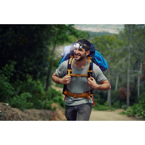 LATARKA CZOŁOWA TURYSTYCZNA DELUXE 1 LED i 2 COB GRUNDIG