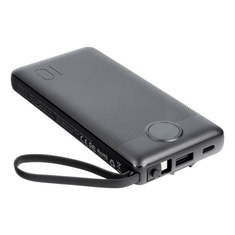 Powerbank Veger C10 (W1116) 10000 mAh z wbudowanymi kablami Micro USB / Typ C / Lightning czarny