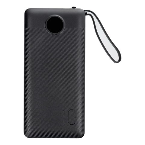 Powerbank Veger C10 (W1116) 10000 mAh z wbudowanymi kablami Micro USB / Typ C / Lightning czarny