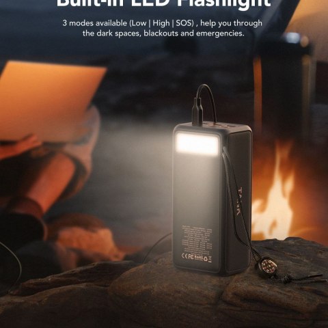 Powerbank Veger Tank Boost (W5001C) PD QC3.0 5A 130W 56000 mAh czarny