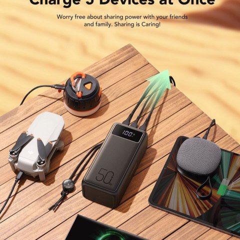 Powerbank Veger Tank Boost (W5001C) PD QC3.0 5A 130W 56000 mAh czarny