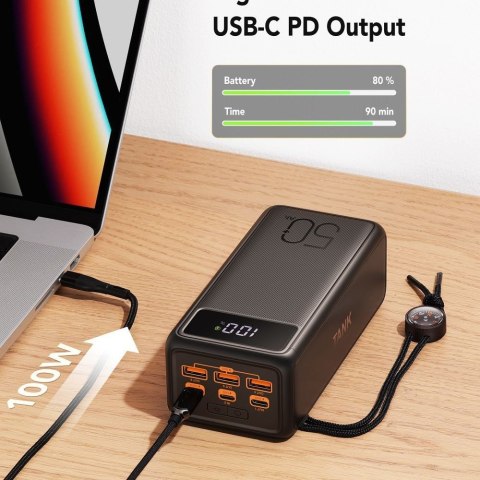 Powerbank Veger Tank Boost (W5001C) PD QC3.0 5A 130W 56000 mAh czarny