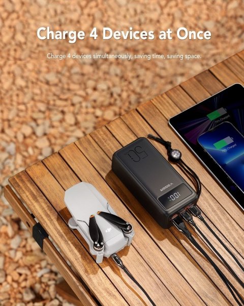 Powerbank Veger Tank Lite (W5001) PD QC3.0 5A 22,5W 50000 mAh czarny