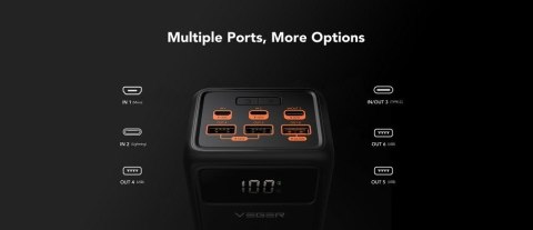 Powerbank Veger Tank Lite (W5001) PD QC3.0 5A 22,5W 50000 mAh czarny