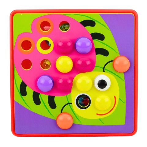 Układanka Guzikowa Mozaika Kreatywne Puzzle Geometryczne Grzybki 46 el.