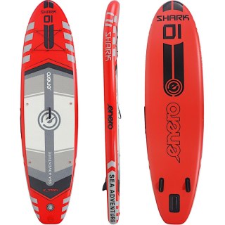 ZESTAW - DESKA SUP 150KG DMUCHANA ENERO 320x81x15CM SHARK