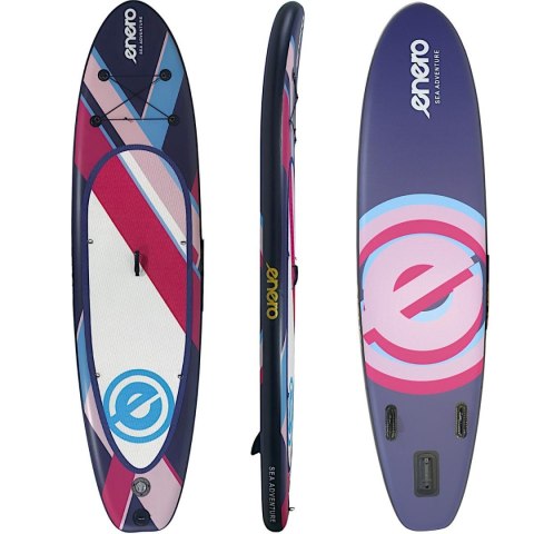 ZESTAW - DESKA SUP DMUCHANA ENERO 320x81x15CM PURPLE
