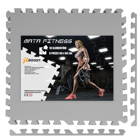 Mata ochronna FITNESS - 6 szt - szara