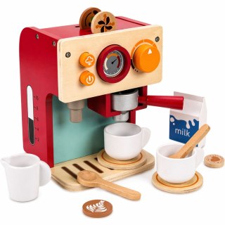 Zestaw Drewniany Ekspres Do Kawy Mały Barista Filiżanki Akcesoria