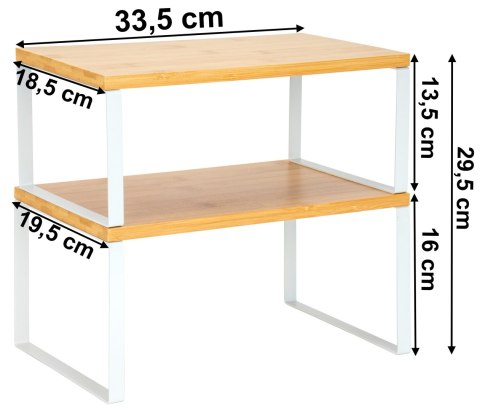 Zestaw 2 półek kuchennych GINGER BIAŁY CRAFT