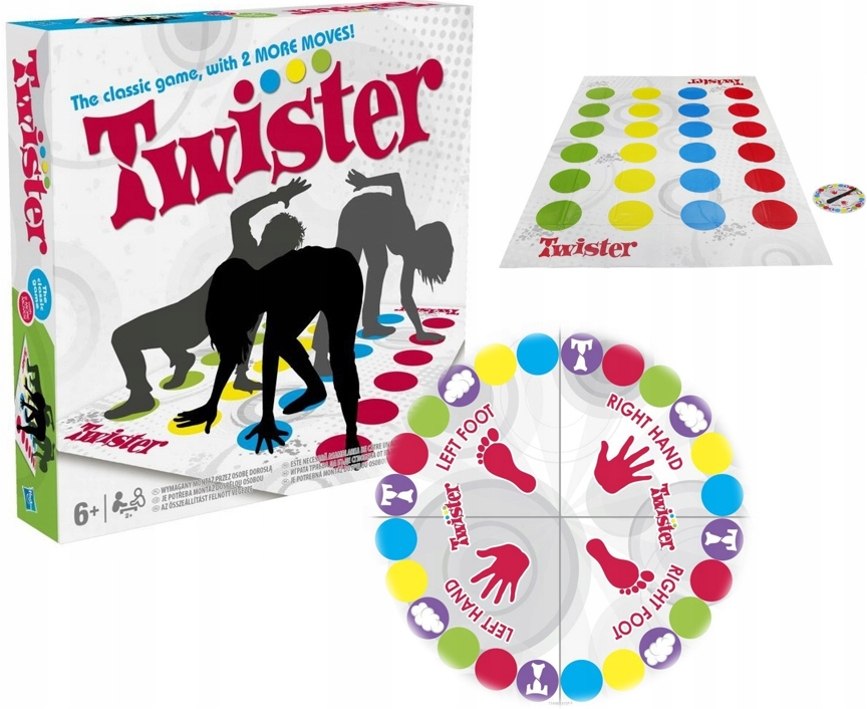 Gra Twister Zręcznościowa Rodzinna Towarzyska