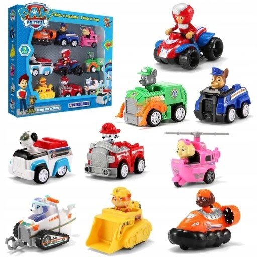 9X Psi Patrol Paw Patrol Pojazdy Z Figurkami Autko